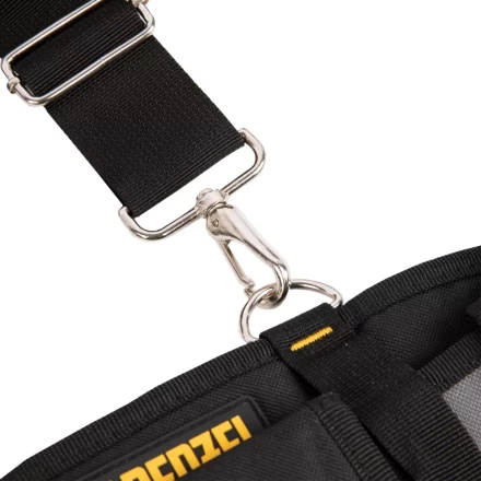 Пояс монтажника усиленный, с лямками, сумки поясные, держатель для молотка// Denzel 90290 купить в Нижневартовске