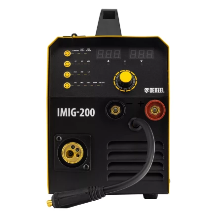 Аппарат инвертор. полуавтомат. cварки IMIG-200, 200 А, ПВ 60%, катушка 5 кг// Denzel 94361 купить в Нижневартовске