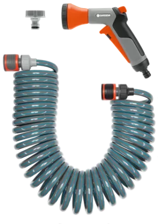 Шланг спиральный 10 м для террас с фитингами и наконечником  "Домашнее садоводство" GARDENA купить в Нижневартовске