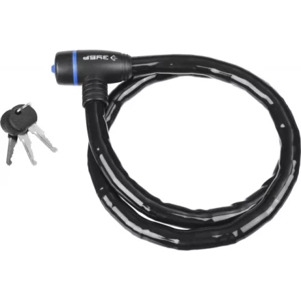 Замок ЗУБР "ПРОФЕССИОНАЛ", тросовый, усиленный, 3 ключа в комплекте, длина троса 1000мм, d 18мм 37260-100 купить в Нижневартовске