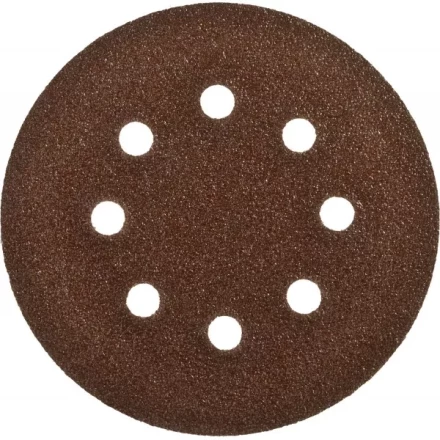 Круг шлифовальный ЗУБР &quot;СТАНДАРТ&quot; из абразивной бумаги на велкро основе, 8 отв., Р60, 125мм, 5шт 35350-125-060 купить в Нижневартовске
