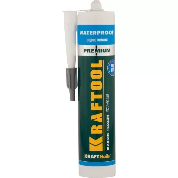 Клей монтажный KRAFTOOL KraftNails Premium KN-915, водостойкий с антисептиком, для ванн и душевых, 310мл 41345_z01 купить в Нижневартовске