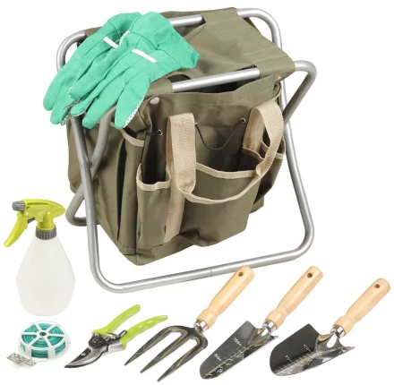 Скамейка GRINDA садовая складная, двухсторонняя, с сумкой и набором инструментов, 7предметов 8-422353-H8_z01 купить в Нижневартовске