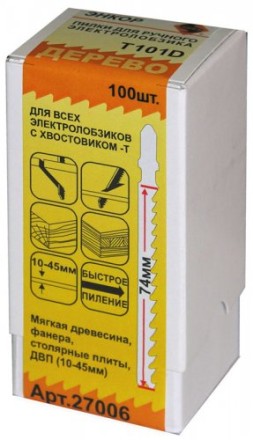 Пилка для электролобзика T101 D HCS 1шт/100 Энкор 27006 купить в Нижневартовске