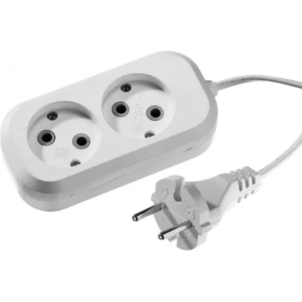 Удлинитель СИБИН электрический, ШВВП сечение 0,75кв мм, 2 гнезда, макс мощн 1300Вт, 5м 55091-5 купить в Нижневартовске