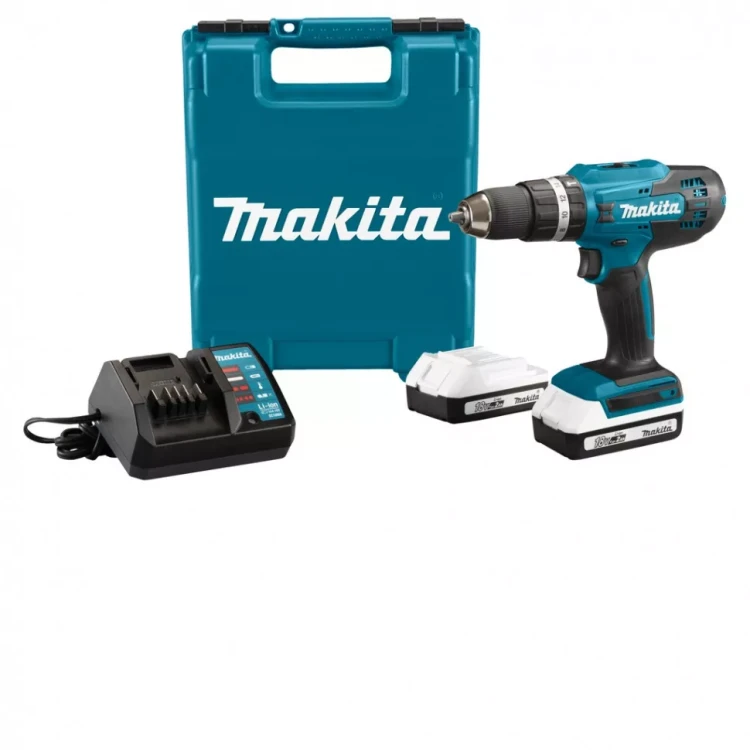 Аккумуляторная ударная 18В дрель-шуруповерт Makita HP488D002 (2*АКБ 1.5Ач тип G, ЗУ) купить в Нижневартовске