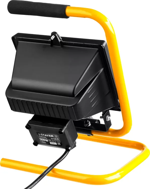 Прожектор STAYER "MASTER" MAXLight галогенный, переносной с подставкой, черный, 500Вт 57116-B купить в Нижневартовске