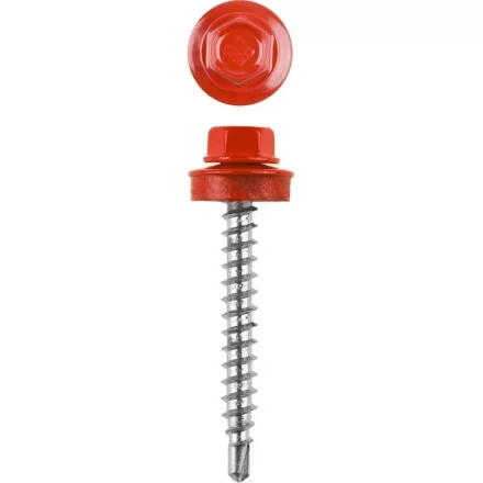 Саморезы ЗУБР окраш., RAL 3003 рубин.-красн., для крепл. кров. матер. к дерев. обреш., 4.8x38мм, 300шт 4-300315-48-038-3003 купить в Нижневартовске