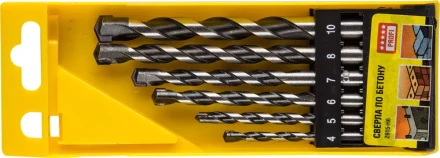 Набор STAYER "PROFESSIONAL": Свёрла по бетону, ударные 4, 5, 6, 6, 8, 10мм, 6шт 2915-H6 купить в Нижневартовске