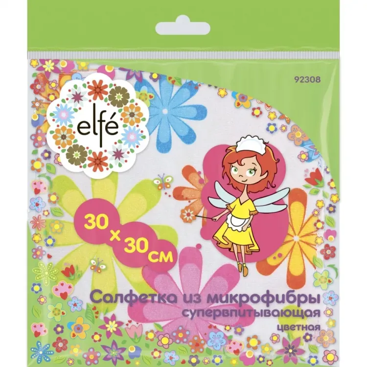Салфетки из микрофибры цветная 300х300 мм Elfe 92308 купить в Нижневартовске