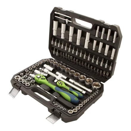 Набор инструментов 108 предметов, CrV, 1/2", 1/4" Сибртех 13511 купить в Нижневартовске