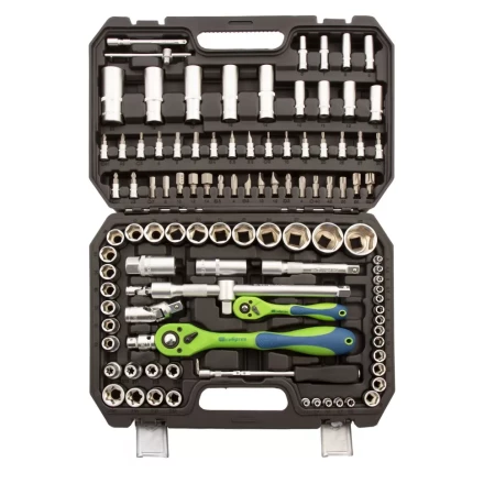 Набор инструментов 108 предметов, CrV, 1/2", 1/4" Сибртех 13511 купить в Нижневартовске