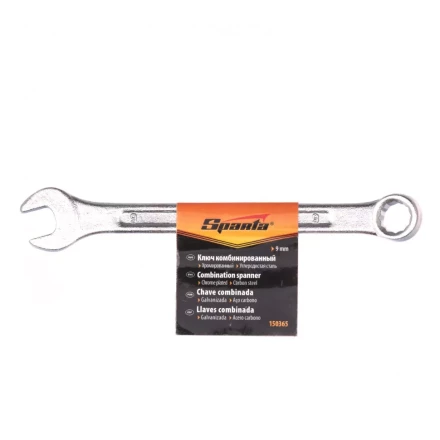 Ключ комбинированный 9 мм хромированный Sparta 150365 купить в Нижневартовске