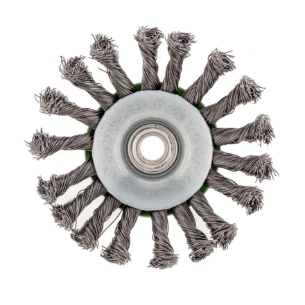 Щетка для УШМ 115 мм М14 Тарелка крученая проволока 0,5 мм Сибртех 746107 купить в Нижневартовске