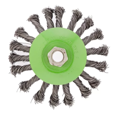 Щетка для УШМ 115 мм М14 Тарелка крученая проволока 0,5 мм Сибртех 746107 купить в Нижневартовске