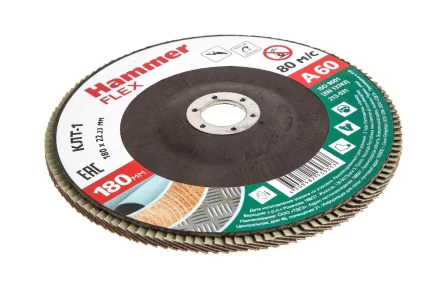 Круг Лепестковый Торцевой (КЛТ) HAMMER КЛТ 1 Ф180х22 Р60 213-031 купить в Нижневартовске