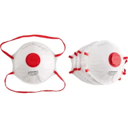 Полумаска фильтрующая STAYER "PROFI" коническая многослойная с клапаном, класс защиты FFP1, 10шт 11110-H10 купить в Нижневартовске