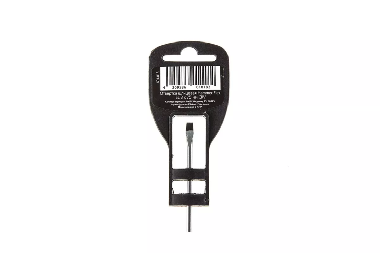 Отвертка HAMMER 601-018 SL-3x75мм купить в Нижневартовске