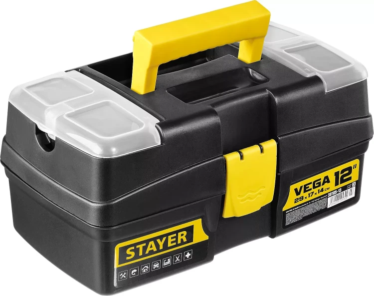 Ящик для инструмента "VEGA-12" пластиковый, STAYER 38105-13_z03 купить в Нижневартовске