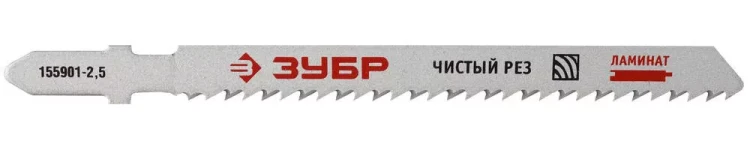Полотна ЗУБР "ЭКСПЕРТ", T101BF, для эл/лобзика, Би-металл, по дереву, EU-хвост., шаг 2,5мм, 75мм, 2шт 155901-2.5_z01 купить в Нижневартовске