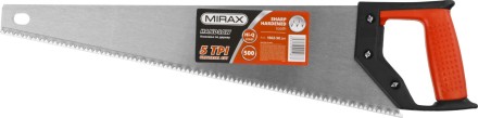 Ножовка по дереву (пила) MIRAX Universal 500 мм, 5 TPI, рез вдоль и поперек волокон, для крупных и средних заготовок 1502-50_z01 купить в Нижневартовске