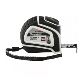 Рулетка Autostop 5 м х 19 мм двухкомпонентный корпус автоматическая фиксация MATRIX 32551