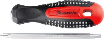 Отвертка комбинированная Fusion SL6,0 / Ph2 мм CrV 3-х компонентная рукоятка "anti slip" Matrix 11451 купить в Нижневартовске