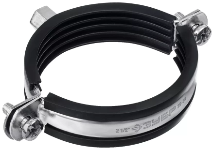 ЗУБР 2 1/2, М8/М10, цинк, 10 шт, трубный хомут с гайкой (37880-75-80) купить в Нижневартовске