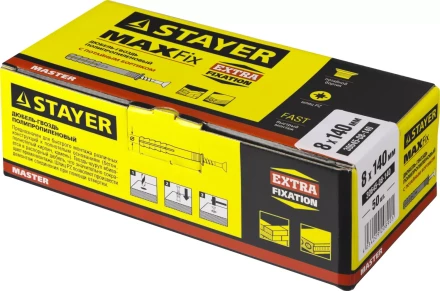 Дюбель-гвоздь полипропиленовый, потайный бортик, 8 x 140 мм, 50 шт, STAYER Master 30645-08-140 30645-08-140 купить в Нижневартовске