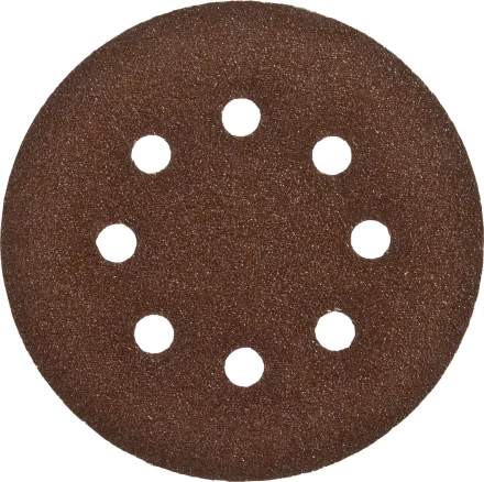 Круг шлифовальный ЗУБР "СТАНДАРТ" из абразивной бумаги на велкро основе, 8 отв., Р80, 125мм, 5шт 35350-125-080 купить в Нижневартовске