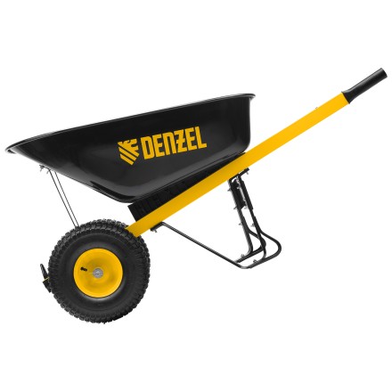 Тачка строительная Denzel 69000, усиленная, объем 140 л, 250 кг, двухколесная, колесо 15х6.00-6 купить в Нижневартовске