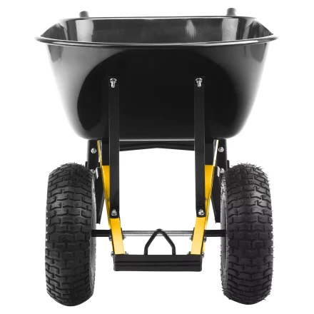 Тачка строительная усиленная объем 140 л 250 кг двухколесная колесо 15х6.00-6 Denzel 69000 купить в Нижневартовске