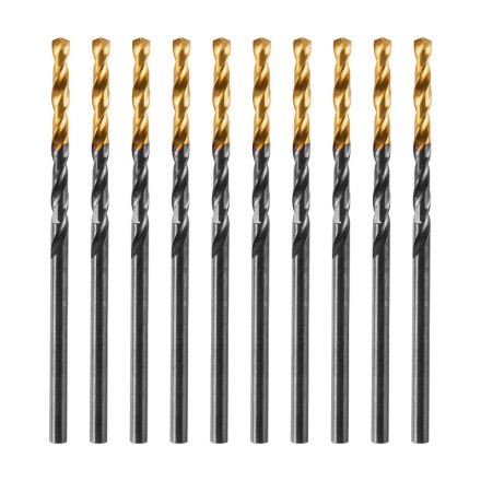 Сверло по металлу, 2,5 мм, HSS-Tin, Golden Tip, 10 шт. Denzel 717204 купить в Нижневартовске