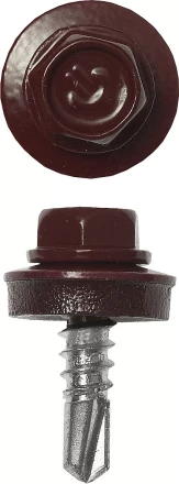 Саморезы ЗУБР "ПРОФЕССИОНАЛ" окраш., RAL 3005 темно-красн., для крепл. кров. матер. к металл. констр., 5.5x25мм, 420шт 4-300315-55-025-3005 купить в Нижневартовске