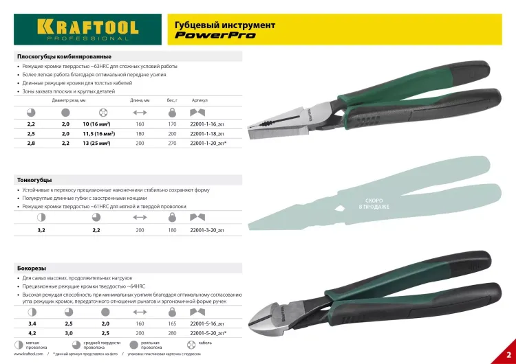 Плоскогубцы KRAFTOOL "PowerPro" комбинированные, CrMo-сталь, покрытие оксидированное с полировкой, 200мм 22001-1-20_z01 купить в Нижневартовске