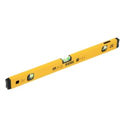 Уровень алюминиевый Denzel 33691, магнит, фрезерованный, 3 глазка (1 зеркал.), 0,5 мм/м, 600 мм