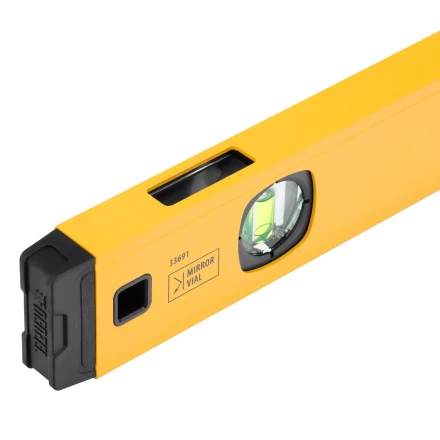 Уровень алюминиевый Denzel 33691, магнит, фрезерованный, 3 глазка (1 зеркал.), 0,5 мм/м, 600 мм купить в Нижневартовске