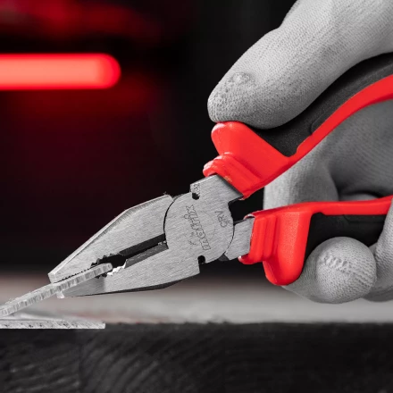 Плоскогубцы комбинированные Matrix, 180 мм, хром-ванадий, двухкомпонентные рукоятки, 17091 купить в Нижневартовске