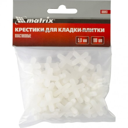 Крестики 5 мм для кладки плитки 100 штук MATRIX артикул 88093 купить в Нижневартовске