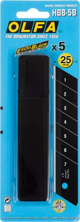 Лезвие OLFA "BLACK MAX" сегментированное, 5шт, 25х126х0,7мм OL-HBB-5B купить в Нижневартовске