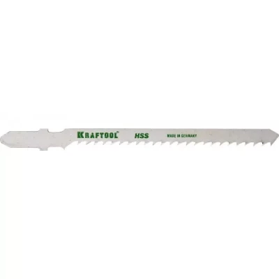 Полотна KRAFTOOL, T227D, для эл/лобзика, HSS, по мягкому металлу, фигурный рез, EU-хвост., шаг 3мм, 75мм, 2шт 159558-3