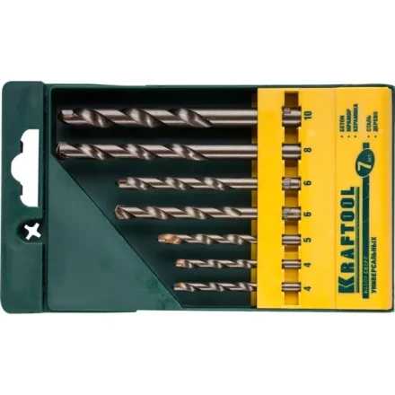 Набор KRAFTOOL "EXPERT" Сверла универсальные (бетон,мрамор,сталь,стекло,керамика,дерево), цилиндр. хвост., в боксе, 7шт 29172-H7 купить в Нижневартовске