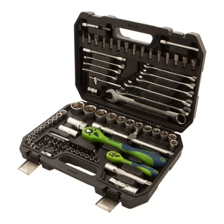 Набор инструментов 82 предмета, CrV, 1/2", 1/4" Сибртех 13514 купить в Нижневартовске