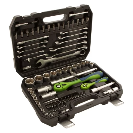 Набор инструментов 82 предмета, CrV, 1/2", 1/4" Сибртех 13514 купить в Нижневартовске