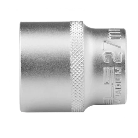 Головка торцевая 27 мм двенадцатигранная CrV под квадрат 1/2 хромированная Stels 13671 купить в Нижневартовске