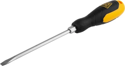 Отвертка JCB, хромомолибденовая сталь S2, двухкомпонентная рукоятка, магнитный наконечник, SL 6,5х150мм JSD017 купить в Нижневартовске