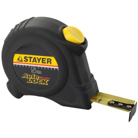Рулетка STAYER &quot;MASTER&quot; &quot;AUTOLOCK&quot;, корпус с резиновым напылением, автостоп, 5мх19мм 2-34126-05-19_z01 купить в Нижневартовске