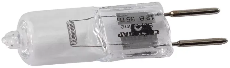 Лампа галогенная СВЕТОЗАР капсульная, прозрачное стекло, цоколь GY6.35, диаметр 12мм, 35Вт, 12В SV-44773-T купить в Нижневартовске