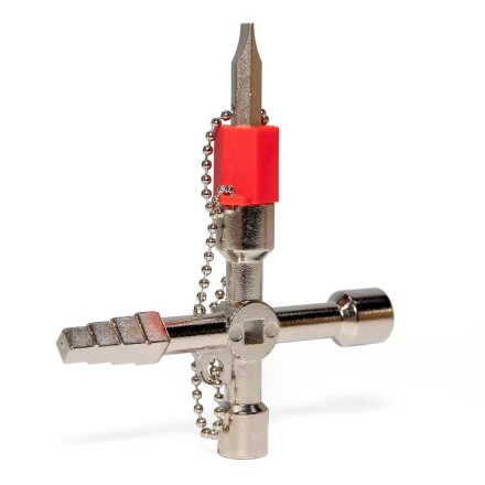 Ключ для электрошкафов КВТ КЭШ-5М с 5 профилями и битой «крест/шлиц» (84624) купить в Нижневартовске