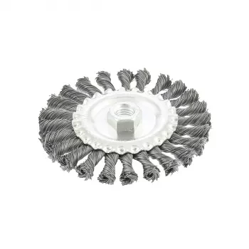 Щетка для УШМ 125 мм, М14, плоская, крученая  проволока 0,5 мм  MATRIX 74640 купить в Нижневартовске